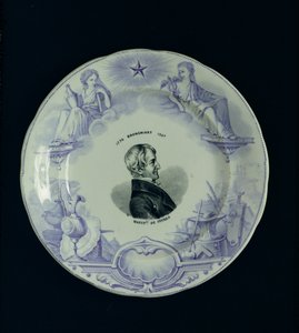 अलेक्जेंड्रे ब्रोंग्निर्ट के चित्र के साथ प्लेट (1770-1847) द्वारा फ्रेंच स्कूल