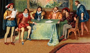 रोंसर्ड्स में प्लीएड। कवि जोआचिम डु बेले (1522-1560), जीन एंटोनी डी बेफ (1532-1589), जीन डोरैट (उनके असली नाम जीन दिनमंडी के औरटस) द्वारा फ्रेंच स्कूल