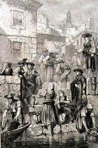 1860 के दशक में पोर्टो मछुआरे (उत्कीर्णन) द्वारा फ्रेंच स्कूल