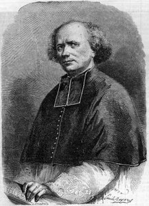 पेरिस में मेडेलीन के पैरिश, एब्बे गैसपार्ड डेगुएरी (1797-1871) का पोर्ट्रेट। 30 मार्च के "" ले मोंडे इलस्ट्र्रे "" एन ° 207 में उत्कीर्णन द्वारा फ्रेंच स्कूल