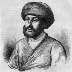 ओटोमन सरकार के लिए अलेक्जेंड्रे मौरोकोर्डैटो (मावरोकॉर्डैटोस) (1636-1709), ग्रीक राजनेता, ड्रोगमैन (दुभाषिया) का पोर्ट्रेट। "" ले मैगासिन सुरम्य" में शेविग्नार्ड द्वारा उत्कीर्णन द्वारा फ्रेंच स्कूल