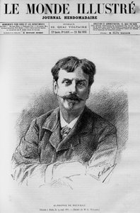 अल्फोंस डी न्यूविल (1835-1885), फ्रांसीसी चित्रकार और कार्टूनिस्ट का पोर्ट्रेट, "द इलस्ट्रस वर्ल्ड" 1885 में द्वारा फ्रेंच स्कूल