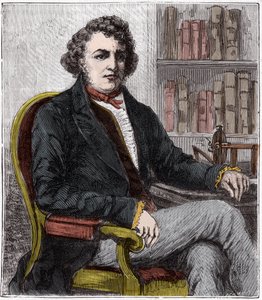 आंद्रे मैरी एम्पीयर (1775-1836) का पोर्ट्रेट फ्रांसीसी भौतिक विज्ञानी - आंद्रे-मैरी एम्पीयर (1775-1836), फ्रांसीसी भौतिक विज्ञानी और इलेक्ट्रोडायनामिक्स के अग्रणी - "" विज्ञान में उत्कीर्णन - सभी लोकप्रिय भौतिकी और रसायन विज्ञान "" एलेक द्वारा फ्रेंच स्कूल