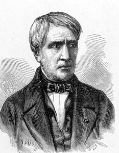 एंटोनी सीज़र बेकरेल (1788 - 1878) का पोर्ट्रेट, फ्रांसीसी भौतिक विज्ञानी - "एल्बम डे ला साइंस" में; प्रसिद्ध विद्वान; ग्रैंड्स डिस्कवरीज"""1896। द्वारा फ्रेंच स्कूल