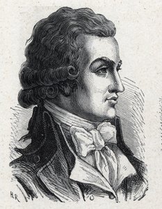 एंटोनी पियरे जोसेफ मैरी बार्नवे का पोर्ट्रेट (1761-1793) फ्रांसीसी राजनीतिज्ञ। १८८९ से उत्कीर्णन। निजी संग्रह। द्वारा फ्रेंच स्कूल