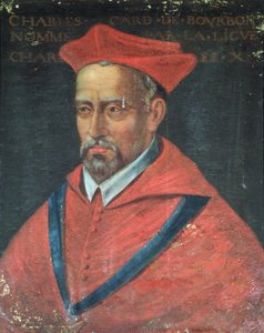 कार्डिनल चार्ल्स डी बॉर्बन का पोर्ट्रेट (1523-90) 1617-38 (कैनवास पर तेल) द्वारा फ्रेंच स्कूल