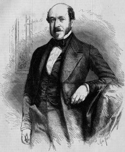 चार्ल्स डी मोर्नी का पोर्ट्रेट (1811-1866), फ्रांसीसी राजनेता, द्वितीय साम्राज्य के तहत कोर लेजिस्लैटिफ के अध्यक्ष। 28 नवंबर 1857 के "" ले मोंडे इलस्ट्रे"" एन ° 33 में उत्कीर्णन। द्वारा फ्रेंच स्कूल
