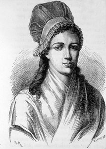 शार्लोट कॉर्डे का पोर्ट्रेट (1768 - 1793) - हेनरी मार्टिन द्वारा "" L'Histoire de France "" में द्वारा फ्रेंच स्कूल