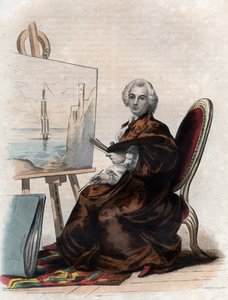 क्लाउड जोसेफ वर्नेट का पोर्ट्रेट (1714-1789), फ्रांसीसी चित्रकार द्वारा फ्रेंच स्कूल