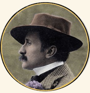 एडमंड रोस्टैंड का पोर्ट्रेट (1868-1918), फ्रांसीसी लेखक। द्वारा फ्रेंच स्कूल