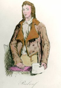 फ्रेंकोइस बाबेफ डिट ग्रेचुस (1760 - 1797) क्रांतिकारी का पोर्ट्रेट। एनग्रेविंग द्वारा फ्रेंच स्कूल