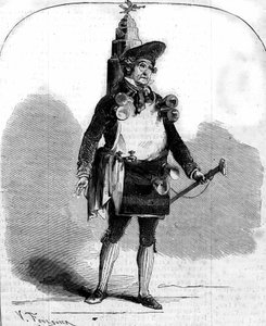 एडोल्फ डी'एनेरी (डेनेरी) (1811-1899) और फर्डिनेंड ड्यूग द्वारा "ले मारचंद डी कोको" में फ्रांसीसी हास्य अभिनेता फ्रेडरिक लेमैत्रे (1800-1876) का पोर्ट्रेट। पेरिस, थिएटर डे ल'अम्बिगु द्वारा फ्रेंच स्कूल