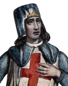 विल्हार्डोइन (1150-1228) के ज्योफ्रे का चित्रण, फ्रांसीसी इतिहासकार और शूरवीर। द्वारा फ्रेंच स्कूल