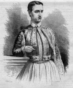 जॉर्ज I (डेनमार्क के जॉर्जेस) (1845-1913), ग्रीस के राजा का पोर्ट्रेट। 17 अक्टूबर के "" ले मोंडे इलस्ट्रे "" n ° 340 में उत्कीर्णन द्वारा फ्रेंच स्कूल