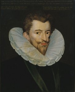 हेनरी I (1549-88) का पोर्ट्रेट ऑफ़ लोरेन, ड्यूक ऑफ़ गुइज़, जिसे द बालाफ़्रे (पैनल पर टेम्पा) के रूप में जाना जाता है