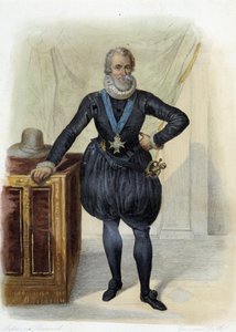 हेनरी चतुर्थ, फ्रांस के राजा (1553-1610) का पोर्ट्रेट - "" ले प्लूटार्क फ़्रैंकैस "" में, एड। मेनेचेट द्वारा फ्रेंच स्कूल