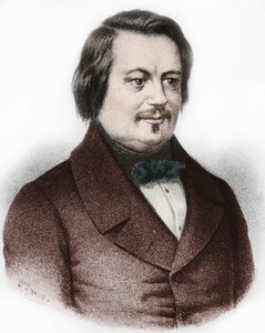 होनोर डी बाल्ज़ाक का पोर्ट्रेट (1799-1850), फ्रांसीसी उपन्यासकार। द्वारा फ्रेंच स्कूल