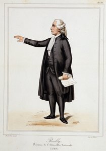 जीन सिल्वेन बेली (1736 - 1793) का पोर्ट्रेट - "" फ्रांसीसी क्रांति और साम्राज्य के इतिहास के लिए वेशभूषा, हथियारों और फर्नीचर का संग्रह" होरेस डी वील-कास्टेल (वील कास्टेल) द्वारा द्वारा फ्रेंच स्कूल