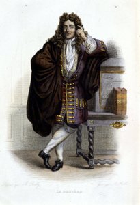 एड मेनेचेट में फ्रांसीसी लेखक और नैतिकतावादी (1645-1696) जीन डे ला ब्रुएरे का पोर्ट्रेट, "" ले प्लुटार्क फ़्रैंकैस"" द्वारा फ्रेंच स्कूल