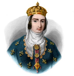 नवरे के जोआन I का पोर्ट्रेट (1273-1305) नवरे की रानी रेगेन और फ्रांस की रानी संघ। द्वारा फ्रेंच स्कूल