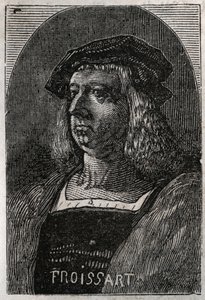 जॉन फ्रोइसार्ट (जीन फ्रोइसार्ट) (1337-1404) का पोर्ट्रेट, मध्ययुगीन फ्रांस के फ्रांसीसी इतिहासकार - विक्टर ड्यूरु (1811-1894) द्वारा "" हिस्टोइरे डी फ्रांस" में उत्कीर्णन - 1882 द्वारा फ्रेंच स्कूल