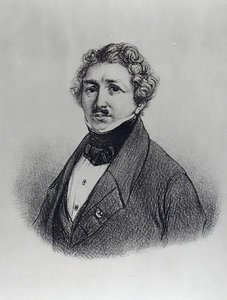 लुई जैक्स डागेरे (1787-1851) का पोर्ट्रेट द्वारा फ्रेंच स्कूल