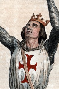 फ्रांस के लुई IX का पोर्ट्रेट (सेंट लुइस) (1214-1270), फ्रांस के राजा द्वारा फ्रेंच स्कूल