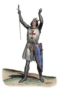 फ्रांस के लुई IX (सेंट लुइस) (1214-1270), फ्रांस के राजा का पोर्ट्रेट। एडमंड मेनेचेटे द्वारा "" ले प्लुटार्क फ़्रैंक "" द्वारा फ्रेंच स्कूल