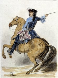 फ्रांस के राजा लुई XIV (1638 - 1715) का पोर्ट्रेट। द्वारा फ्रेंच स्कूल
