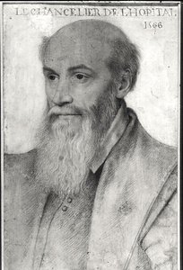 मिशेल डी LHospital की पोर्ट्रेट (c.1504-73) 1566 द्वारा फ्रेंच स्कूल