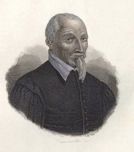 ओलिवियर डी सेरेस (1539-1619) का पोर्ट्रेट, फ्रांसीसी कृषि विज्ञानी। "" उपयोगी पुरुषों के चित्र "में द्वारा फ्रेंच स्कूल