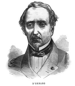 फिलिप एंटोनी डी'ऑर्नानो (1784-1863), मार्शल ऑफ एम्पायर का पोर्ट्रेट। "लेस इलस्ट्रेशन्स डी ल'आर्मी फ़्रैन्काइज़ डे १७८९ ए १८८०" में उत्कीर्णन द्वारा फ्रेंच स्कूल