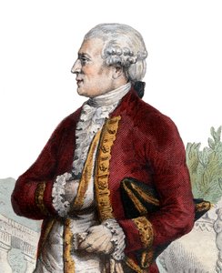 पियरे ऑगस्टिन कैरन डी बेउमार्चिस (1732-1799), फ्रेंच घड़ीसाज़, आविष्कारक, संगीतकार, राजनयिक और लेखक के चित्र। द्वारा फ्रेंच स्कूल