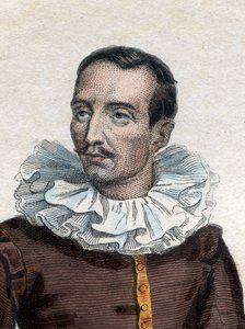 ब्रेंट (1535-1614) के फ्रांसीसी इतिहासकार, सैनिक और जीवनी लेखक, पियरे डी बोर्डीले का चित्रण। द्वारा फ्रेंच स्कूल