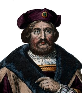 फ्रेंच कवि पियरे डी रोंसार्ड (1524-1585) का चित्रण। द्वारा फ्रेंच स्कूल
