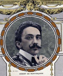 रॉबर्ट डी मोंटेस्क्यू (1855-1921), फ्रांसीसी लेखक का पोर्ट्रेट। द्वारा फ्रेंच स्कूल