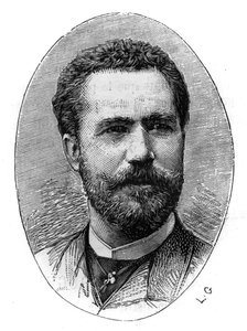 सेबस्टियन जूलियन गायरे गारजोन (1844-1890) का पोर्ट्रेट, स्पेनिश अवधि। "" ले मोंडे इलस्ट्रे "में उत्कीर्णन", 20 मार्च द्वारा फ्रेंच स्कूल