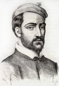 थियोडोर गेरिकॉल्ट का पोर्ट्रेट, फ्रांसीसी चित्रकार (1791 - 1824) - हेनरी मार्टिन द्वारा "" ल'हिस्टोइरे डी फ्रांस "" में द्वारा फ्रेंच स्कूल