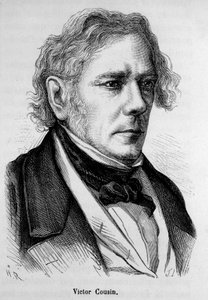 विक्टर कजिन (1792 - 1867) का पोर्ट्रेट, फ्रांसीसी दार्शनिक - हेनरी मार्टिन द्वारा "" L'Histoire de France "" में द्वारा फ्रेंच स्कूल