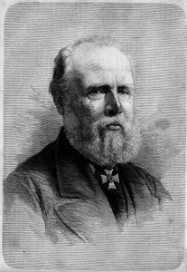 हॉलैंड के राजा विलियम III (1817-1890) का पोर्ट्रेट। 25 जनवरी के "" ले मोंडे इलस्ट्रे "" एन ° 1139 में उत्कीर्णन द्वारा फ्रेंच स्कूल