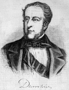 विलियम स्पेंसर कैवेंडिश (1790-1858), ड्यूक ऑफ डेवोनशायर का पोर्ट्रेट। 20 फरवरी 1858 के "" ले मोंडे इलस्ट्र्रे "" एन ° 45 में उत्कीर्णन। द्वारा फ्रेंच स्कूल
