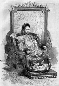 जियानफेंग का पोर्ट्रेट (1831-1861), किंग राजवंश के चीन के सम्राट। 2 फरवरी के "" ले मोंडे इलस्ट्र्रे "" n ° 199 में उत्कीर्णन द्वारा फ्रेंच स्कूल