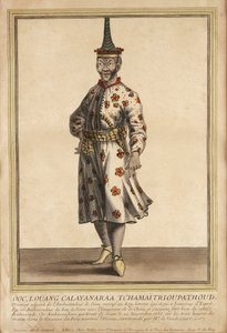 लुईस XIV, 1685 में सियामी राजदूतों में से एक का चित्र द्वारा फ्रेंच स्कूल