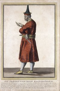 लुईस XIV, 1685 में सियामी राजदूतों में से एक का चित्र द्वारा फ्रेंच स्कूल