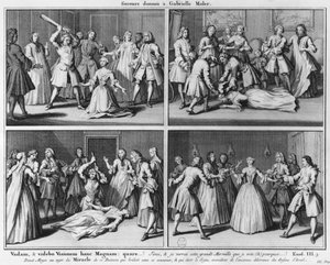 गैब्रिएल मोलर को सहायता का अभ्यास, लुईस बेसिल कैरे डी मोंटार्गन (1686-1754) 1747, कोलोन के चमत्कारों की सच्चाई ... से चित्रण द्वारा फ्रेंच स्कूल