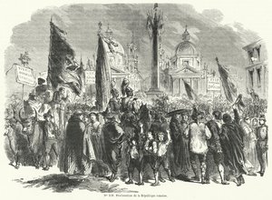 रोमन गणराज्य, इटली की घोषणा, ९ फरवरी १ Roman४ ९ द्वारा फ्रेंच स्कूल