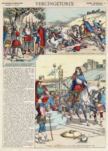 Vercingetorix (ca. 80-ca. 46 BC) योद्धा और अर्वेर्न्स जनजाति के गैलिक नेता का प्रतिनिधित्व, जिसे उनके लोगों ने रोमनों के खिलाफ युद्ध का नेतृत्व करने के लिए चुना था" अपने लोगों द्वारा पट्टे के लिए चुना गया द्वारा फ्रेंच स्कूल
