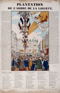 1848 की क्रांति: 25 मार्च 1848 को ट्री ऑफ लिबर्टी का वृक्षारोपण द्वारा फ्रेंच स्कूल