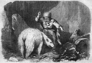 रोमन धारावाहिक: विक्टर ह्यूगो (1802-1885) द्वारा "" आइसलैंड का हान ""। "" लेस बोन्स रोमांस "" में उत्कीर्णन द्वारा फ्रेंच स्कूल