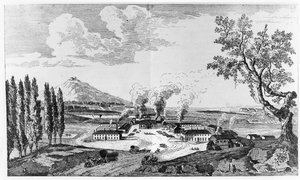 1787 में Le Creusot में रॉयल फाउंड्री द्वारा फ्रेंच स्कूल